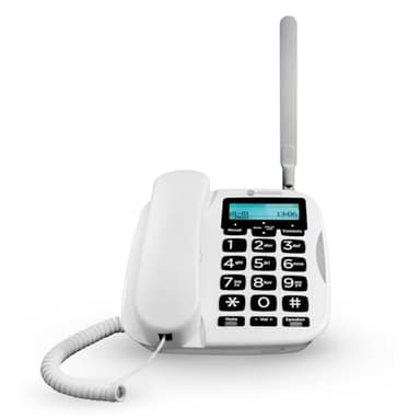 Motorola Voice - Téléphone de Bureau FW500 avec SIM et Ligne Fixe - Sauvegarde d'urgence 4G LTE, jusqu'à 8 Heures d'autonomie, téléphone d'urgence en Cas de Panne de Courant, Grandes Touches