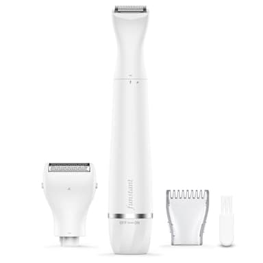 Funstant Tondeuse Maillot Femme Rechargeable 2-en-1, Rasoir Électrique Sans Fil pour Zone Bikini et Parties Intimes, Tête de Précision & Grille, Rasage Doux et Sûr, USB-C, Utilisation à Sec