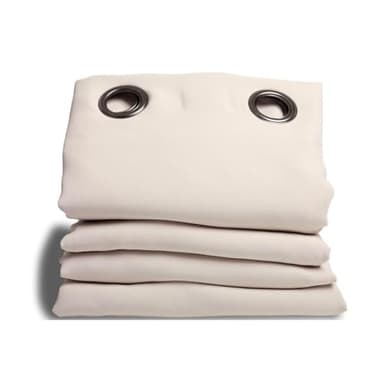 Moondream DecibelControl™ Rideau Anti-Bruit 3en1 | Isolation Phonique | Thermique Hiver+Été | 100% Occultant | Technologie Brevetée | Fabrication UE | Oeillets | Beige MC634 | 140L x 260H cm