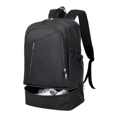 Seyfocnia sac à dos pour homme - Sac de sport avec compartiment pour chaussures, sac de sport noir pour homme, Noir , 19''