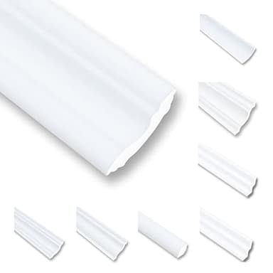 Moulures de plafond en polystyrène XPS - 20 m - Moulures en stuc - Baguette de finition blanc - 30 x 30 mm - Profilés décoratifs en polystyrène - Moulures décoratives - Paquet économique NC40