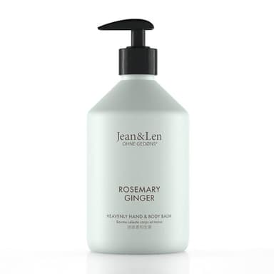 Jean & Len Heavenly Hand & Body Balm Rosemary & Ginger, pour une expérience de soin parfumée, avec de l'huile d'argan bio et du beurre de karité, sans parabènes ni silicones, 500 ml
