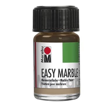 Marabu Easy Marbre, Cappuccino Couleur 049, Flacon de 15 ml – Peinture marbrée pour loisirs créatifs et ensembles d'art – Cadeau de peinture idéal pour adultes, enfants plus âgés, garçons et filles,