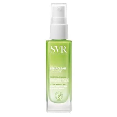SVR - Sebiaclear Sérum - Gamme Sebiaclear – Correcteur global anti-imperfections et anti-âge – Pour peaux adultes à tendance acnéique – Gluconolactone 14%, Niacinamide 4%, Acide Hyaluronique – 30 ml
