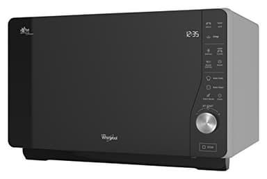 Whirlpool MWF 427 SL Four à micro-ondes Extra Space + Grill, 25 litres, argent, avec steamer, grille haute et plate Crisp + poignée, 800 + 1000 W