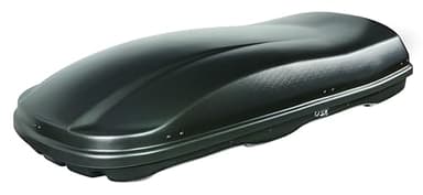 Farad Coffre de Toit Marlin 680L Noir avec Filet élastique, Homologation TÜV-GS, Garantie 5 Ans - Serrures centralisées sur 3 Points avec clés de sécurité - Résistant aux Rayons UV