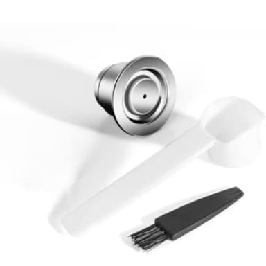 Capsule de Café Réutilisables et Rechargeables en Acier Inoxydable Compatible Nespresso (1 unité)- Écologique, Durable, Zéro Déchet, Dosette à Remplir Permanente pour Espresso