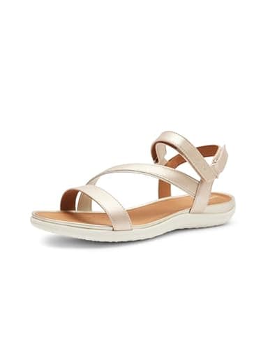 Geox Femme Vega A Sandale de Sport, Lt Gold, 37 EU