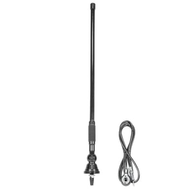 tomzz Audio 1000-056 Antenne en Caoutchouc extrêmement Stable très Flexible Universelle AM FM VHF Compatible avec Bateau Marine Voiture Yacht Jeep Tracteur 1 3m de câble connecteur DIN Rotatif