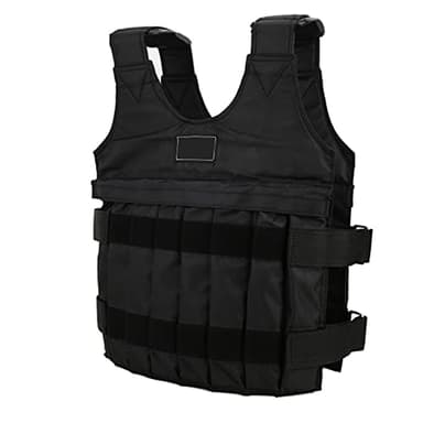 KOSDFOGE Gilet de Poids Réglable, Gilet D'Entraînement Charge Max 20Kg avec 16 Poches pour Gym Workout Sports Boxe Entraînement