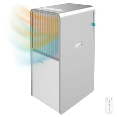 Cecotec Climatiseur Portable ForceClima 12650 Style Heating. 12000 BTU, Surface de 23 m², Télécommande, 5 Modes et 2 Vitesses, Minuterie, Roues Multidirectionnelles 360º
