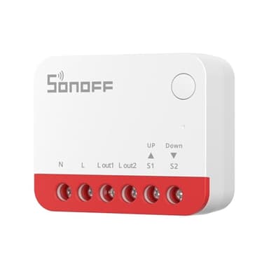 SONOFF Interrupteur Zigbee pour Volet roulant MINI-ZBRBS, Format Mini, Contrôle en Pourcentage, Répéteur Zigbee, Compatible Alexa/Google Assistant/Home Assistant, Fil Neutre Requis, 1 Unité