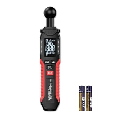 QLUUE Détecteur EMF, détecteur de rayonnement numérique portable, écran LCD avec bip et voyant d'avertissement pour inspecter les maisons, les bureaux, l'extérieur, les salles informatiques,etc.