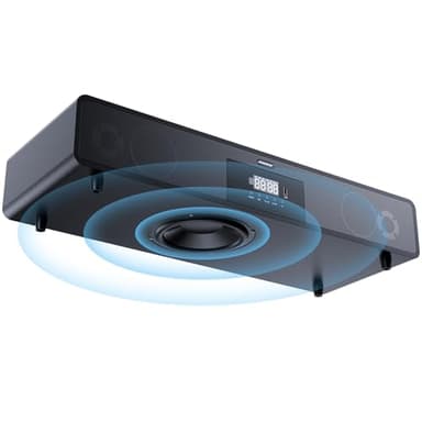 ODIOMX 2.1ch Barre de Son pour TV, Barre de Son 120W avec Caisson de Basse, Système Audio Surround 3D pour Haut-Parleurs de Home Cinema, Home Cinema sans Fil, avec Modes EQ et Super Basse