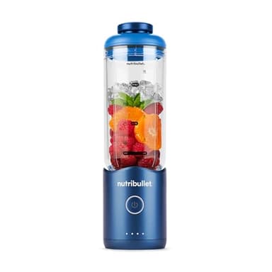 nutribullet Flex 590ml - Blender Portable pour Smoothies avec Couvercle à Bec, Mixeur Hachoir, Broie Glace et Fruits Surgelés, USB-C, Tasse sans BPA, Facile à Nettoyer, Bleu (NBP013BL)