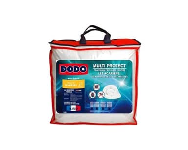 DODO - Couette Tempérée Multi Protect 140x240 cm - Convient 1 Personne - Anti-Acariens et Punaises de Lit - Tissu 100% Polyester - Garnissage 100% Polyester Termolite Lin Protect - Lavable à 40°C