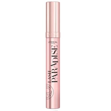 L'Oréal Paris - Mascara Volume Noir Intense - Convient aux Yeux Sensibles - Formule à l'Huile de Ricin - Lash Paradise - Teinte : Noir Intense - 6,4 ml