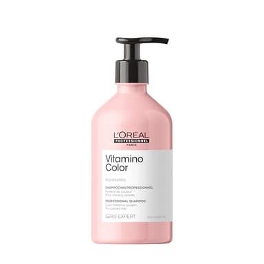 L'OREAL PROFESSIONNEL - Shampoing Fixateur de Couleur Vitamino Color - Homme & Femme - Cheveux 71 % Plus Nourris & 5 x Plus Brillants - Antioxydant - Cheveux Colorés - 500 ml