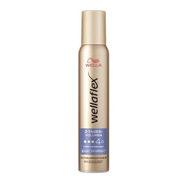 Wellaflex Mousse coiffante pour femme - Tenue flexible jusqu'à 2 jours - Pour cheveux volumineux - Doux pour le cuir chevelu - Testé dermatologiquement - Sans silicone - Tenue 4-200 ml
