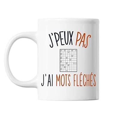 Mug Mots fléchés j'peux pas Blanc