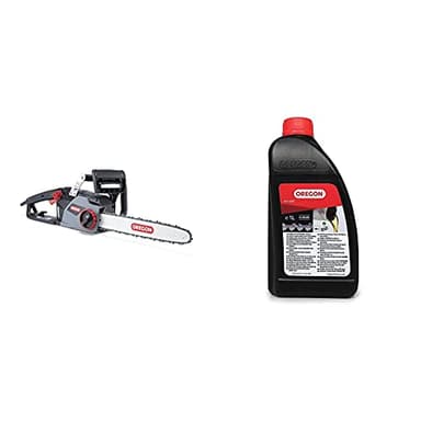 Oregon Tronçonneuse Électrique CS1400 2400W, Puissante Tronçonneuse Électrique avec Guide-Chaîne de 40 cm (16 pouces) & Huile Minérale Pour Chaîne De Tronçonneuse, 1 Litre