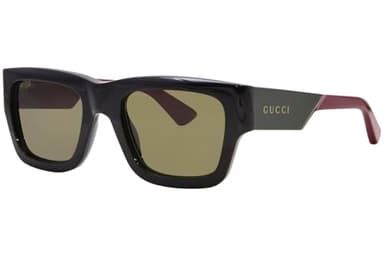 Gucci Gg1668s Lunettes de Soleil, Noir/Vert/Vert, 54 Hommes