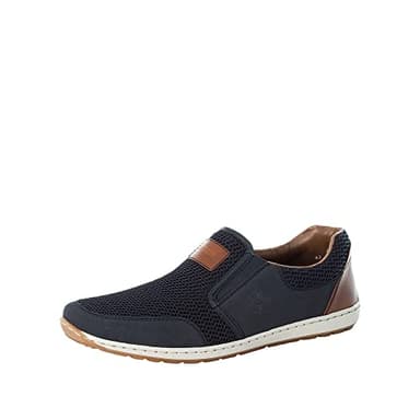 Rieker 8869 Homme Mocassins, Bleu (Pazifik/Navy/Amaretto 14), 42 EU