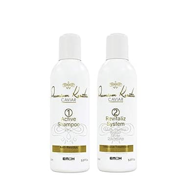 Premium Keratin Caviar Kit de lissage Brésilien (Active Shampoo et Revitaliz System) - 150 ml