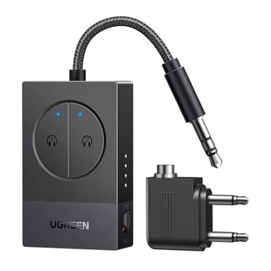 UGREEN Émetteur Jack Bluetooth 5.4 pour TV Aux 3.5 mm Adaptateur Transmetteur Bluetooth Audio pour Casque Écouteur Avion Enceinte Haut-Parleur