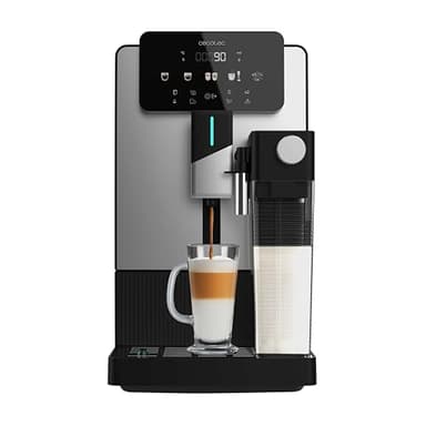Cecotec Machine à Café Expresso Superautomatique Cremmaet Latte Art. 1500W, 19 Bars, Thermoblock, 6 Boissons, Réservoir de Café 150g, Moulin Conique, AutoNettoyage, Réservoir d'Eau 1,1L et Lait 400ml