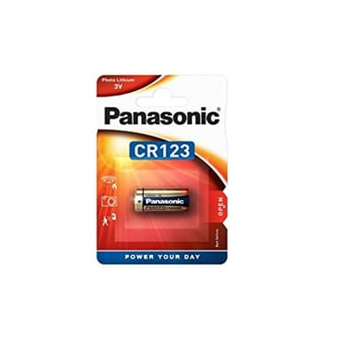 Pile au Lithium Panasonic CR123A 3V - Blister 1