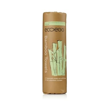 Ecoegg Serviettes réutilisables en Fibres de Bambou Blanc
