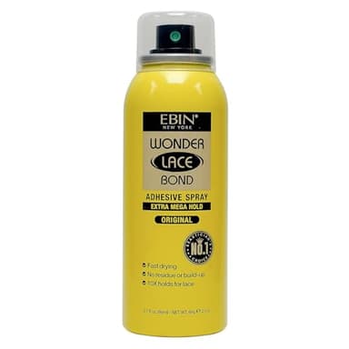 EBIN NEW YORK Wonder Lace Bond Spray adhésif pour perruque, format Extra Mega 80 ml