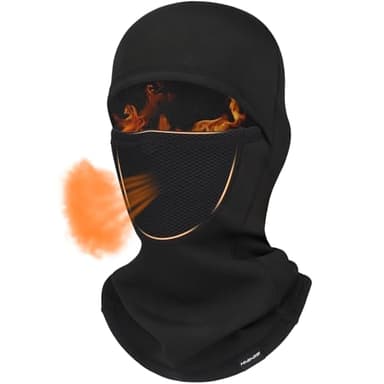 HASAGEI Cagoule, Cagoule, Masque de Ski, Moto, vélo, Sports d'hiver, Coupe, Protection UV, Masque tempête pour Homme et Femme, Noir x 1., Taille Unique