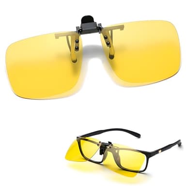 1 Pcs Lunette De Nuit Pour Conduire,Clips Solaire Pour Lunettes De Vue,Lunettes Conduite De Nuit,Lunettes De Soleil Polarisées Uv400,Léger Et Confortable,Pour Homme Et Femme Conduite Outdoor Sports