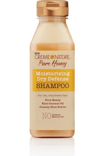Creme of Nature - Pure Honey - Shampoing Hydratant et Nourrissant à base d'Huile de Coco, Beurre de Karité et Miel - Soin des Cheveux Bouclés Frisés Crépus - Sans Sulfates - Flacon de 355ml