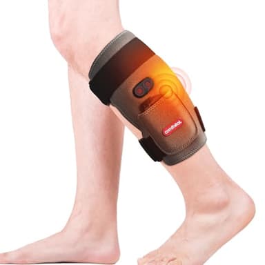 comfheat Coussin chauffant sans fil pour jambes avec massage vibrant pour soulager la douleur, coussin chauffant portable pour genoux, attelle tibia, veau, bras, cuisse, soulagement de la douleur avec