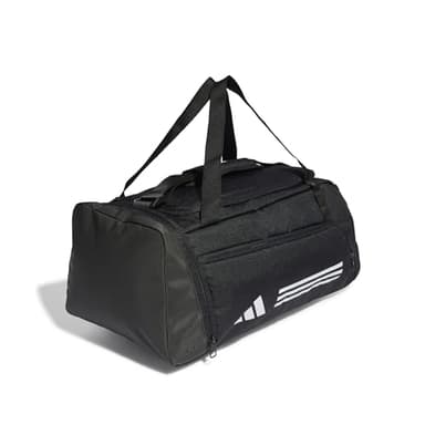 Adidas Mixte Essentials 3-Stripes Duffel Bag, Black/White, S