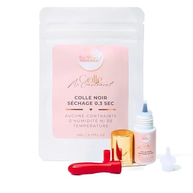 Une Pause Poudrée - NoConstraint Colle Noire Professionnelle Extensions Cils - Séchage Rapide 0,3s Vapeur Faible - Haute rétention 6-8 semaiones - Sans Contrainte ni d'Humidité, ni Température