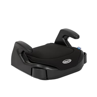 Graco Booster Basic R129, Rehausseur de siège auto sans dossier, stature de 135 à 150 cm (environ 7 à 12 ans), noir, Black