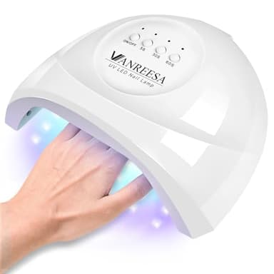 VANREESA Lampe UV Ongles Professionnelle, Lampe Led Ongle avec 3 Minuteries (5s, 30s, 60s) Sèche-ongles avec Capteur Automatique pour Vernis à Ongles Gels Idéal pour Maison y Salon Cadeau pour Femmes