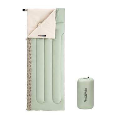 Naturehike Sac de Couchage Adulte et Enfants de Camping et randonnée 3 Saisons 7-13℃ Léger Rectangulaire Spliceable, Duvet Léger, Chaud, Imperméable, Jumelable