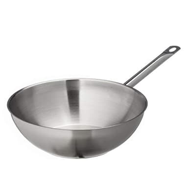 Wok en acier inoxydable avec revêtement professionnel Ø 30 cm Convient au four jusqu'à max. 240°C également pour les plaques à induction, y compris pour une utilisation professionnelle.