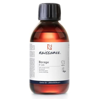 Naissance Huile De Bourrache BIO (No. 226) - 450ml - Riche En GLA (Acide Gamma-Linolénique) - pour Peau, Visage, Corps, Cheveux, Massage, Vegan