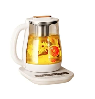 ZHXIANG ThéIèRe De Santé, Bouilloire éLectrique EntièRement Automatique en Verre éPais, ThéIèRe Multifonction, ThéIèRe éLectrique, ThéIèRe à Fleurs, Grande Capacité De 1,8 L