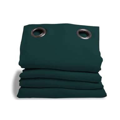 Moondream, Rideau Anti-Bruit 3-en-1, Isolation Phonique, Thermique Hiver & Été, 100% Occultant, Technologie Brevetée, Fabriqué en UE, Oeillet, 140 x 260 (LxH) cm, Vert-Origan, Aspect Coton