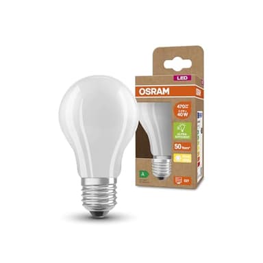 OSRAM Ampoule LED à économie d'énergie, ampoule dépolie, E27, blanc chaud (3000K), 2,5 watts, remplace une ampoule de 40W, très efficace et à économie d'énergie, pack de 1