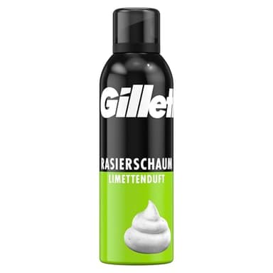 Gillette Mousse à raser Classic pour homme (200 ml) avec parfum citron vert, cadeau pour homme
