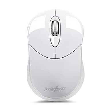 Perixx Perimice-802 Mini Souris Bluetooth sans Fil, Portable, Petite Souris Optique à 3 Boutons pour Ordinateur Portable, Tablette Android, PC, Fonctionne sans récepteur USB, Blanc, PERIMICE-802W