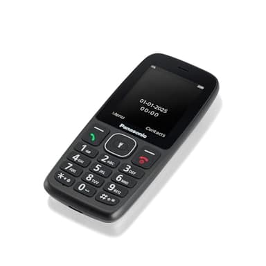 Panasonic KX-TF400EXB Téléphone à Touches 4G Facile à Utiliser, Volte, autonomie fiable Jusqu’à 280 Heures en Mode Veille, Charge USB-C, écran de 2,4 Pouces, Bluetooth, résistance à l’Eau IP44, Noir